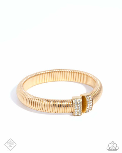 Tailored Transit - gold - Paparazzi bracelet