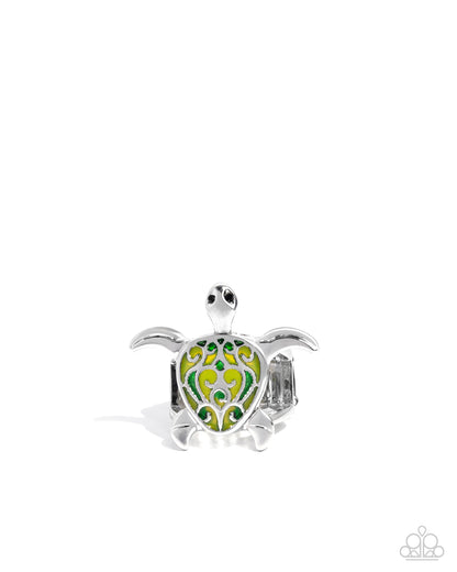 Tailored Turtle - green - Paparazzi ring