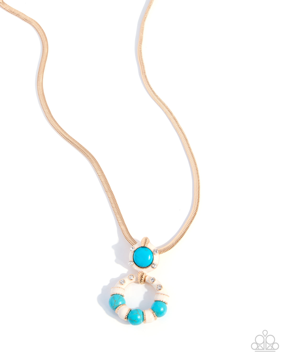 Tailored in Stone - gold - Paparazzi necklace