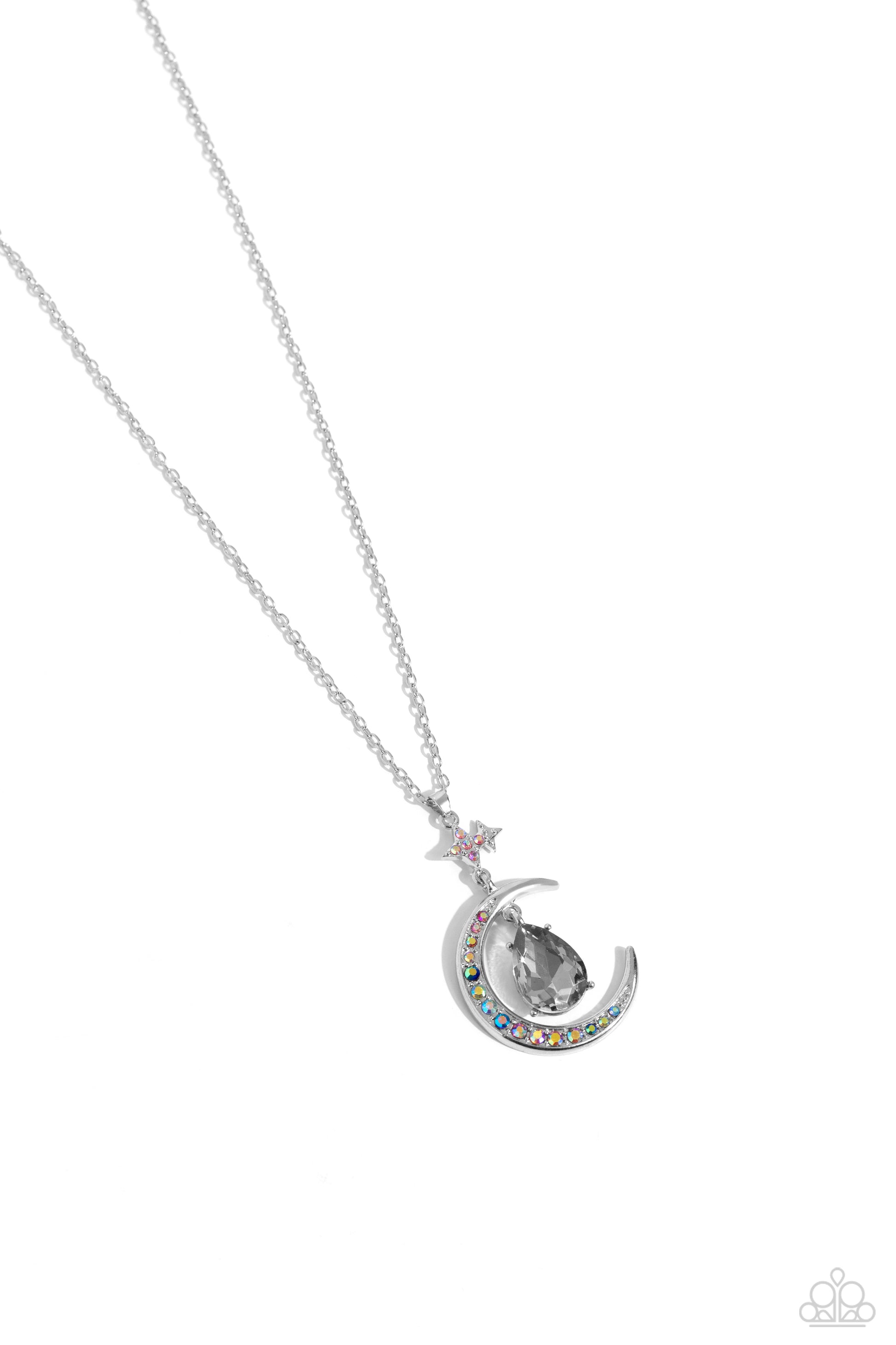 Talking to the Moon - silver - Paparazzi necklace