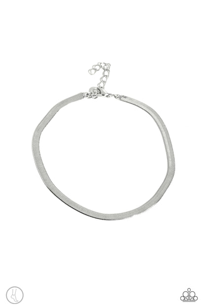Tan Lines - silver - Paparazzi anklet