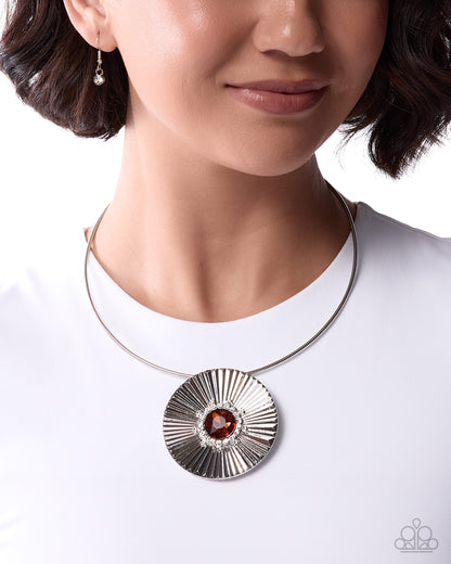 Tangible Trajectory - brown - Paparazzi necklace