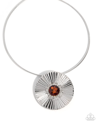 Tangible Trajectory - brown - Paparazzi necklace