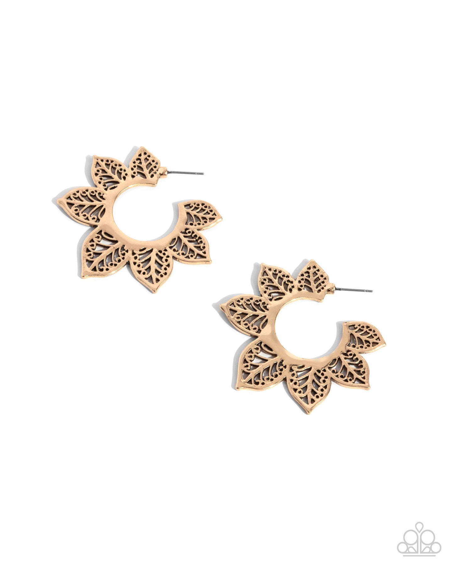 Tangled Tapestry - gold - Paparazzi earrings