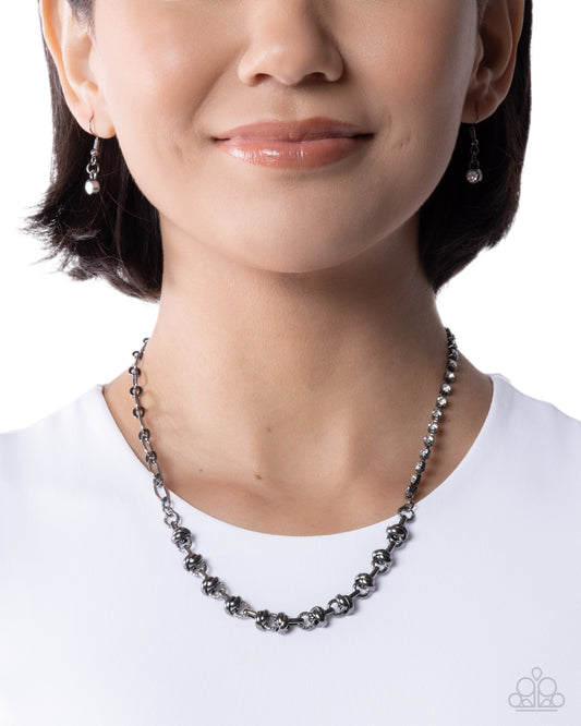 Tangled Theme - black - Paparazzi necklace