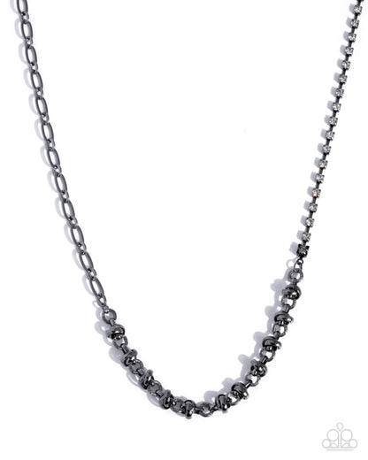 Tangled Theme - black - Paparazzi necklace