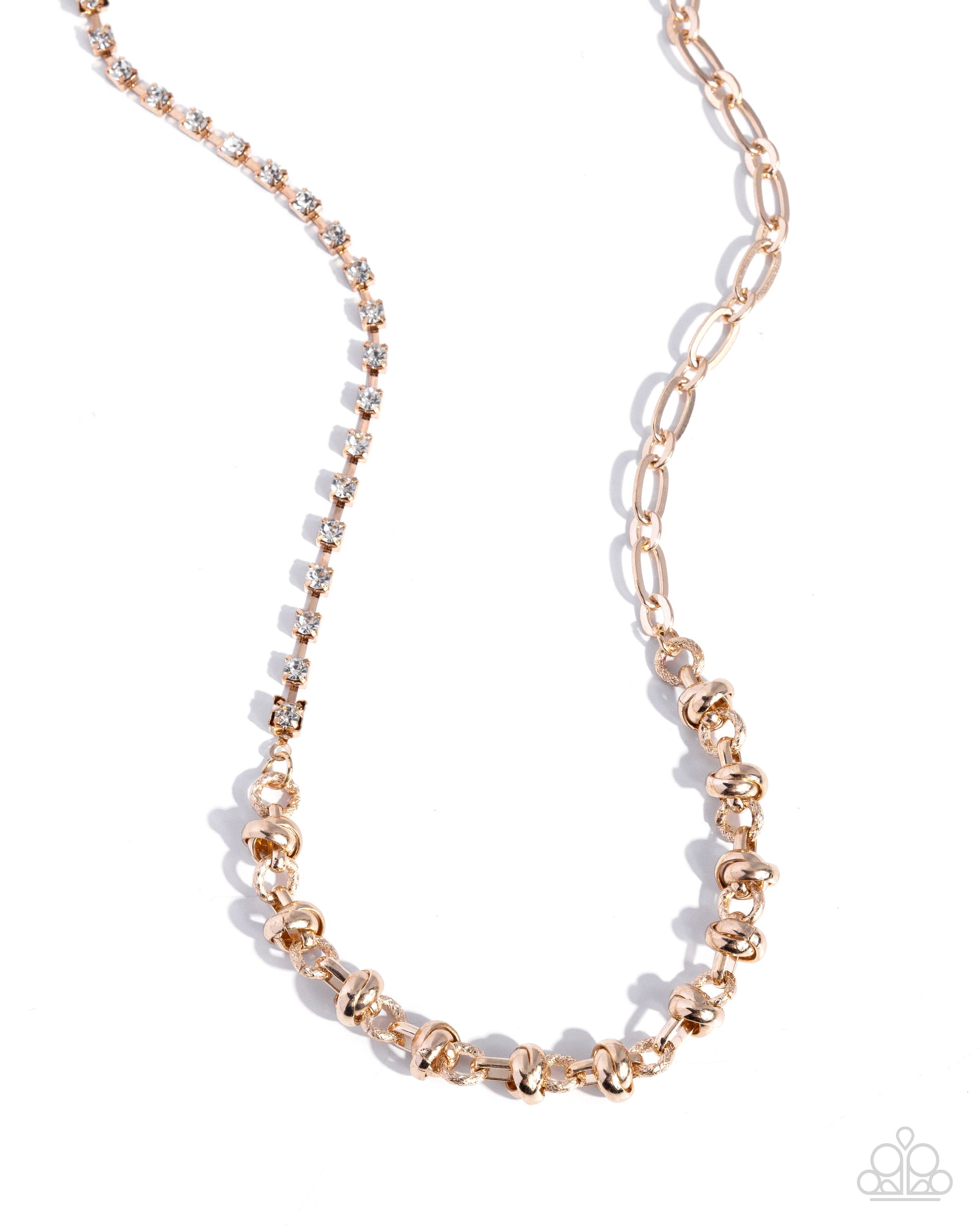 Tangled Theme - gold - Paparazzi necklace