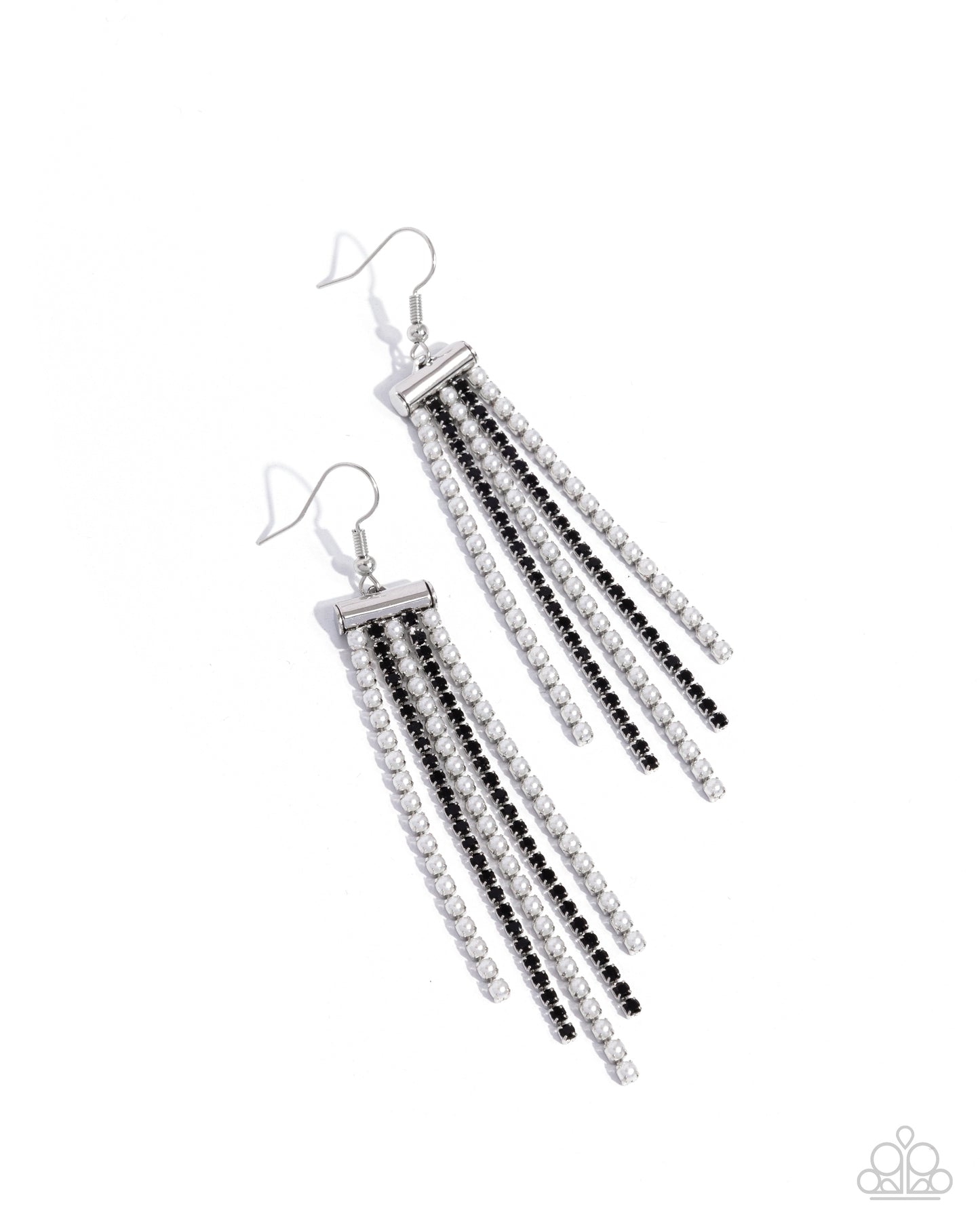 Tapered Team - black - Paparazzi earrings