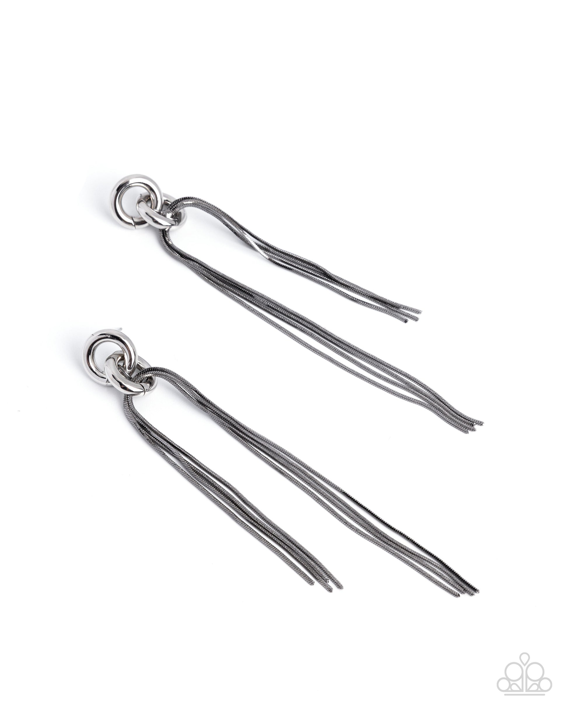 Tapered Technician - black - Paparazzi earrings