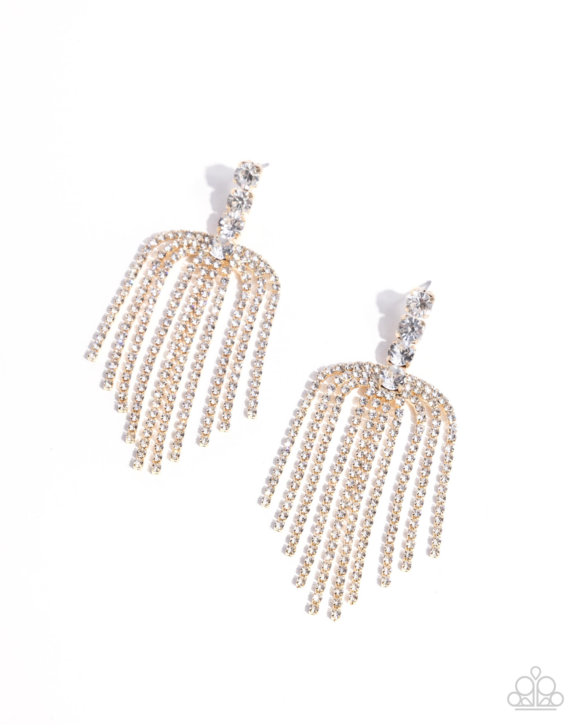 Tapered Twilight - gold - Paparazzi earrings