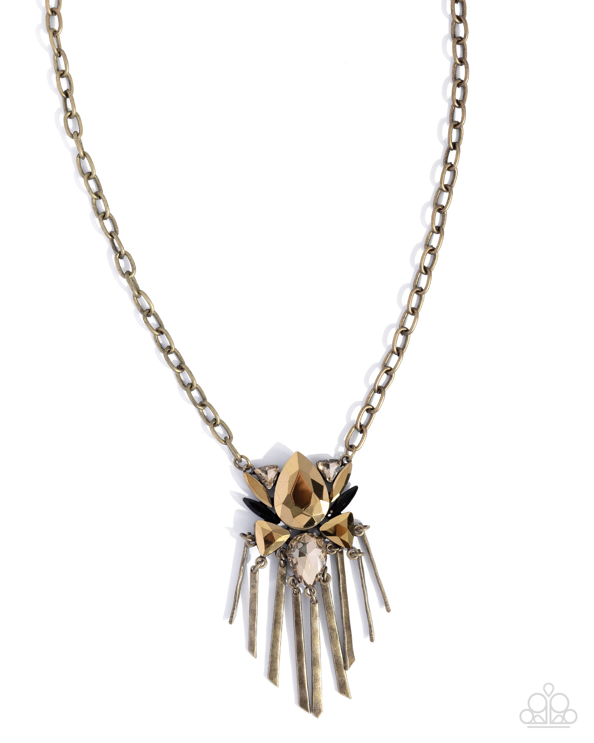 Tassel Tapestry - brass - Paparazzi necklace