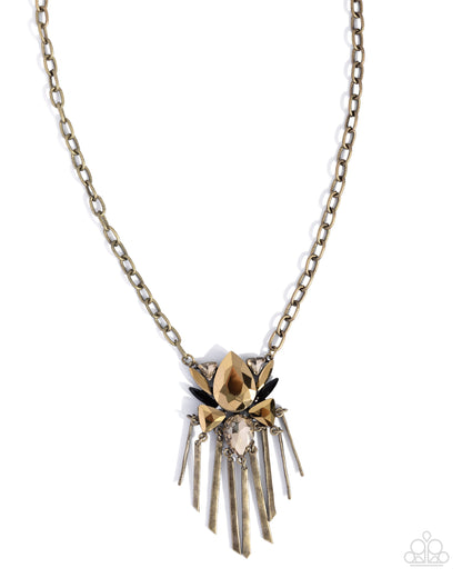 Tassel Tapestry - brass - Paparazzi necklace