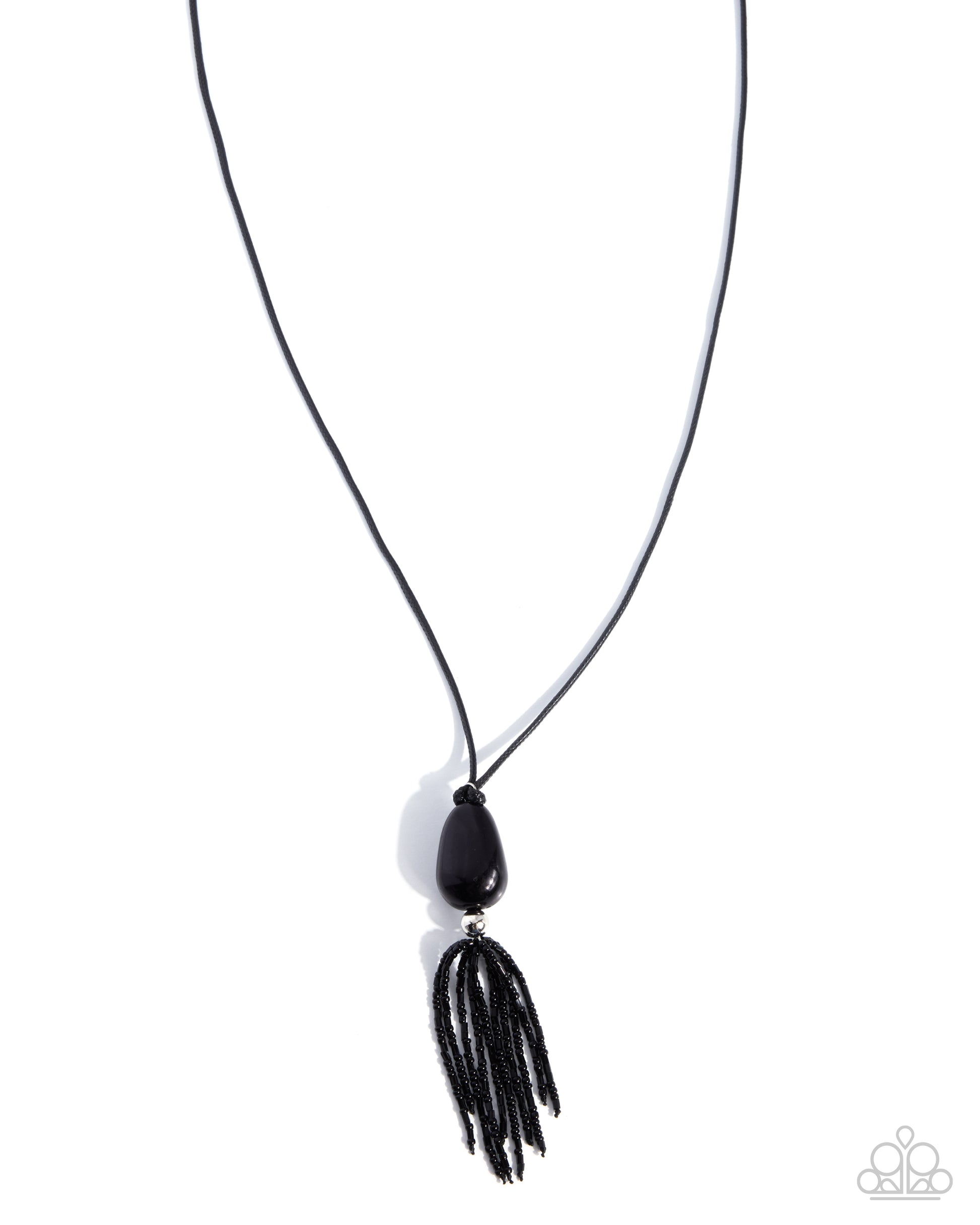 Tassel Transformation - black - Paparazzi necklace