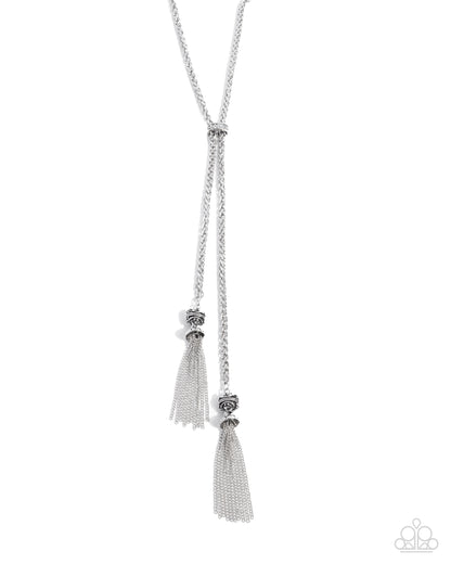 Tassel Transit - white - Paparazzi necklace