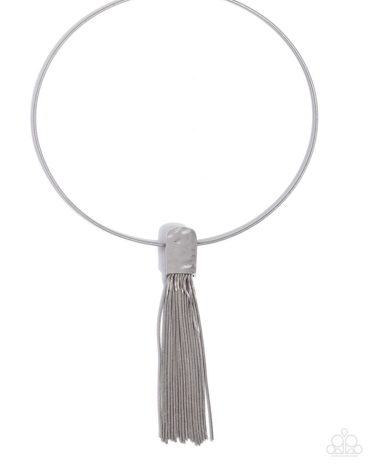 Tassel Tremolo - silver - Paparazzi necklace