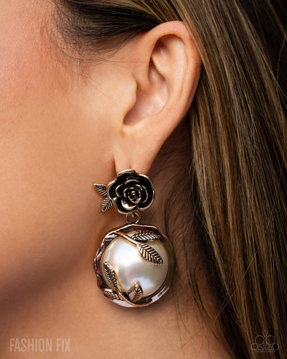 Tasteful Tea Party - gold - Paparazzi earrings
