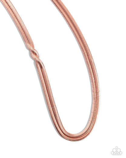 Tasteful Time - copper - Paparazzi necklace