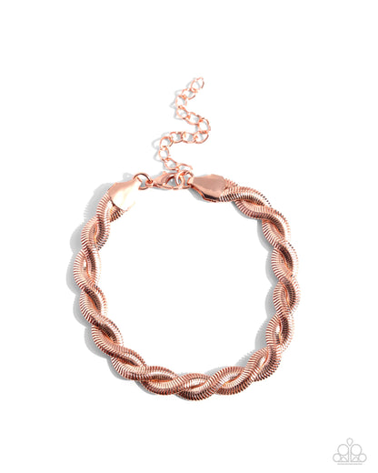 Tasteful Twists - copper - Paparazzi bracelet