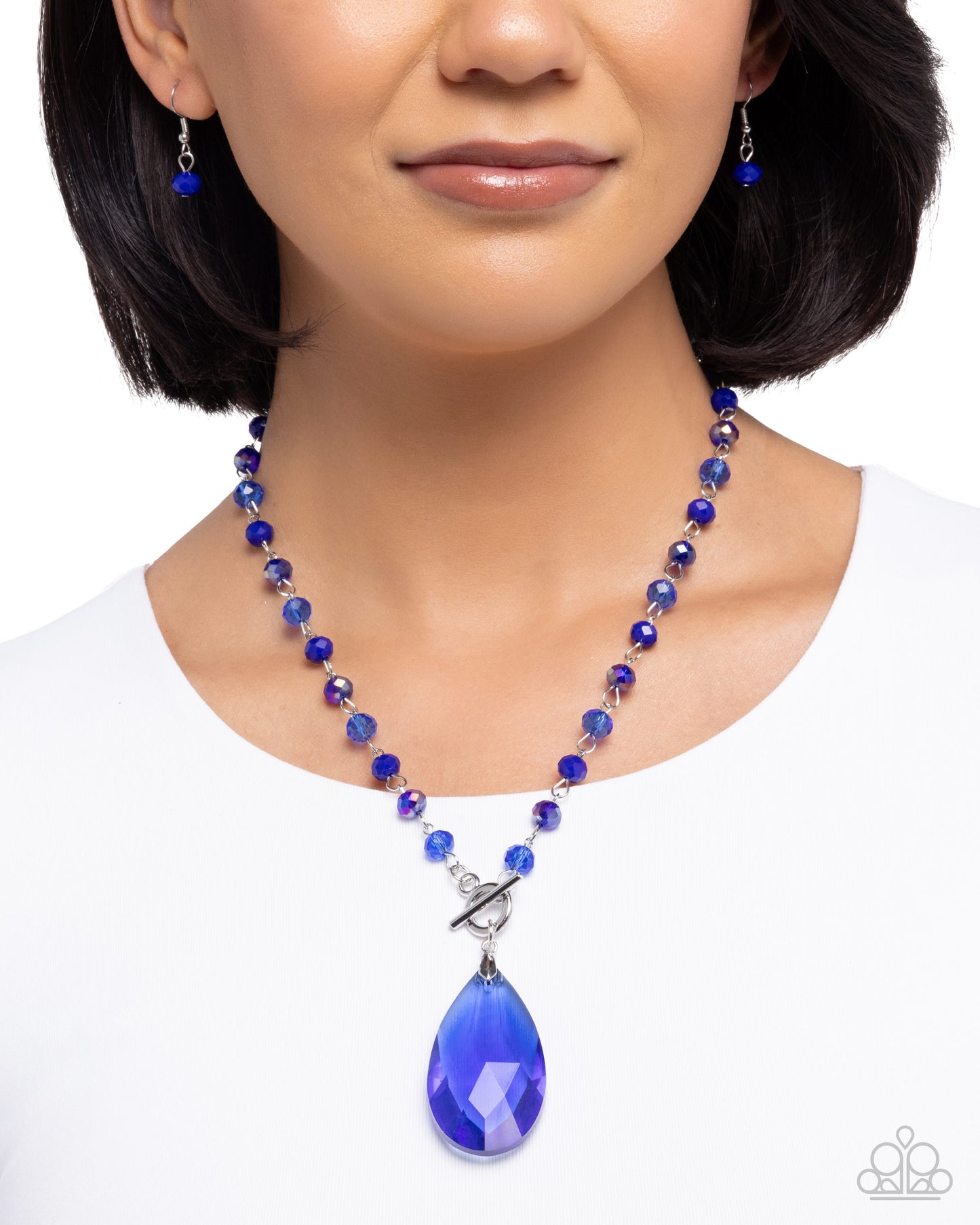 Teardrop Tale - blue - Paparazzi necklace