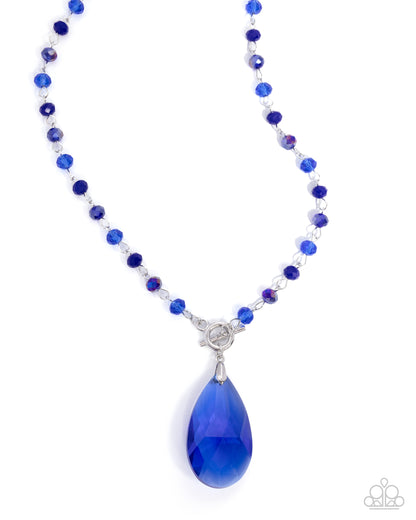Teardrop Tale - blue - Paparazzi necklace