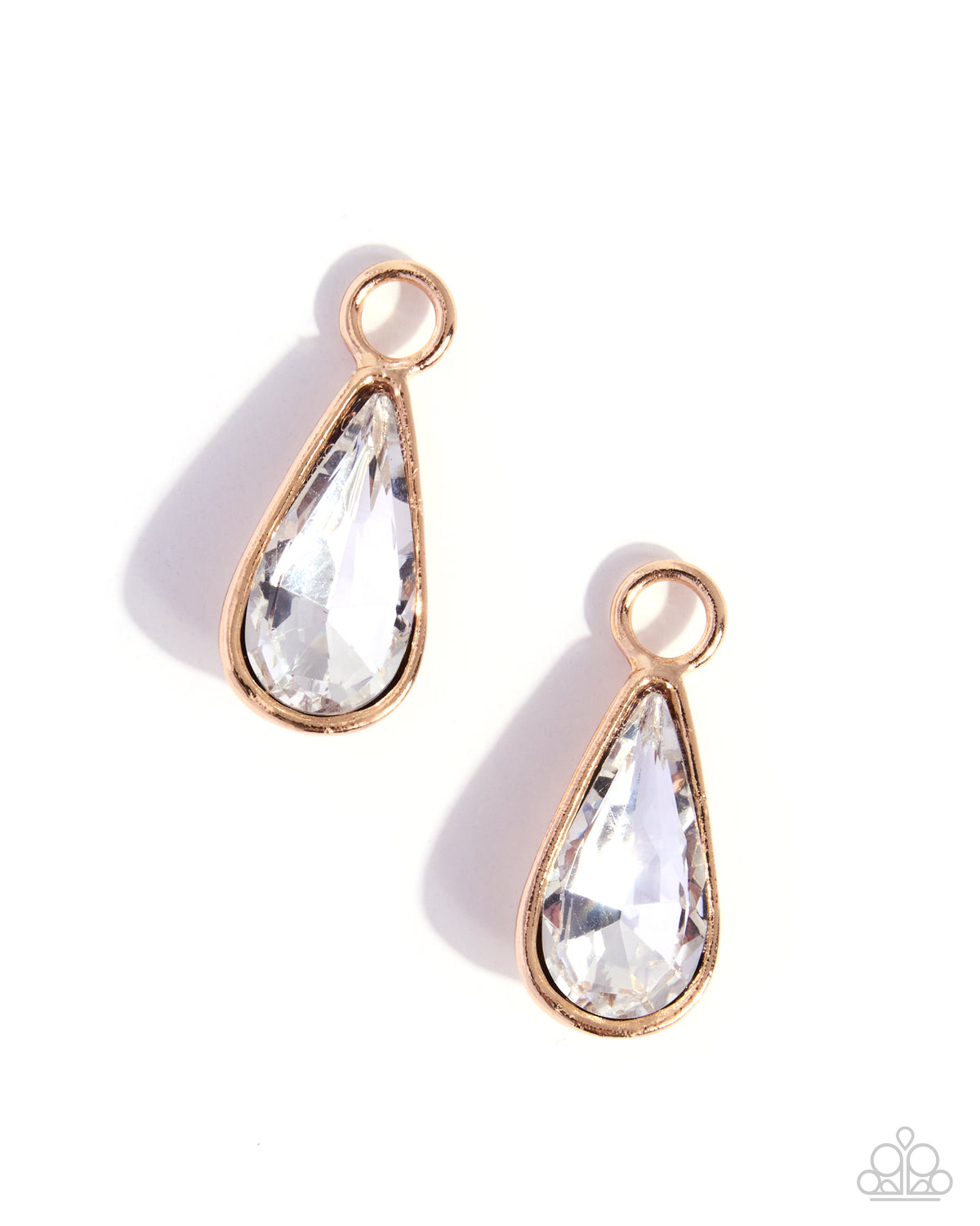 Teardrop Tell - gold - Paparazzi earring charms