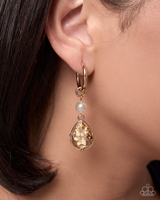 Teardrop Tenor - gold - Paparazzi earring charms