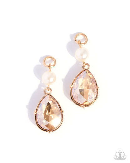 Teardrop Tenor - gold - Paparazzi earring charms