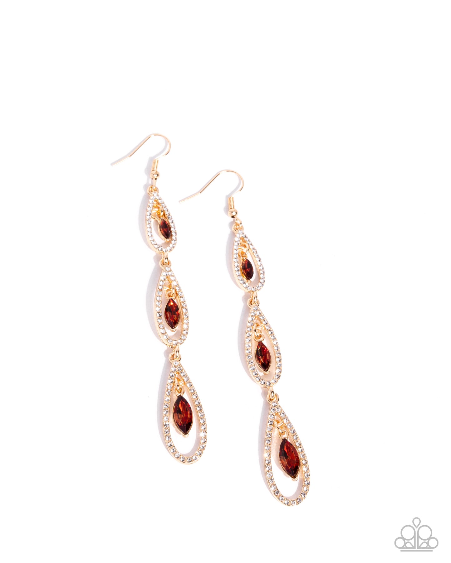 Teardrop Tenure - brown - Paparazzi earrings