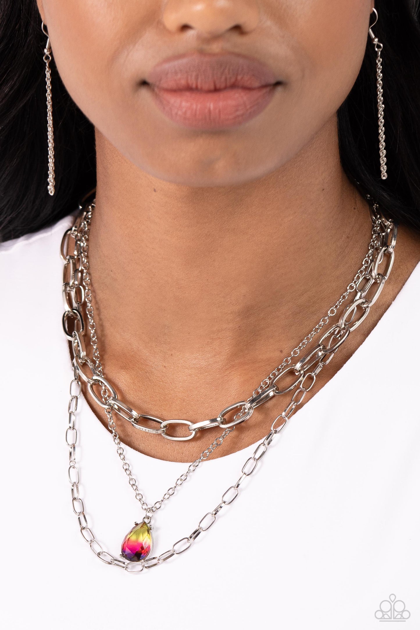 Teardrop Tiers - multi - Paparazzi necklace