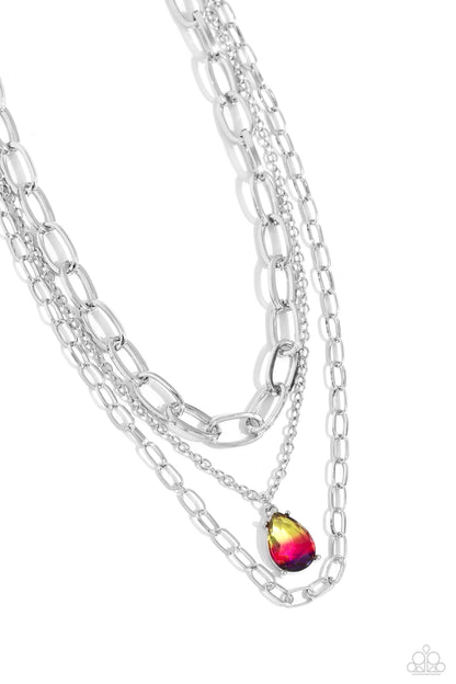 Teardrop Tiers - multi - Paparazzi necklace