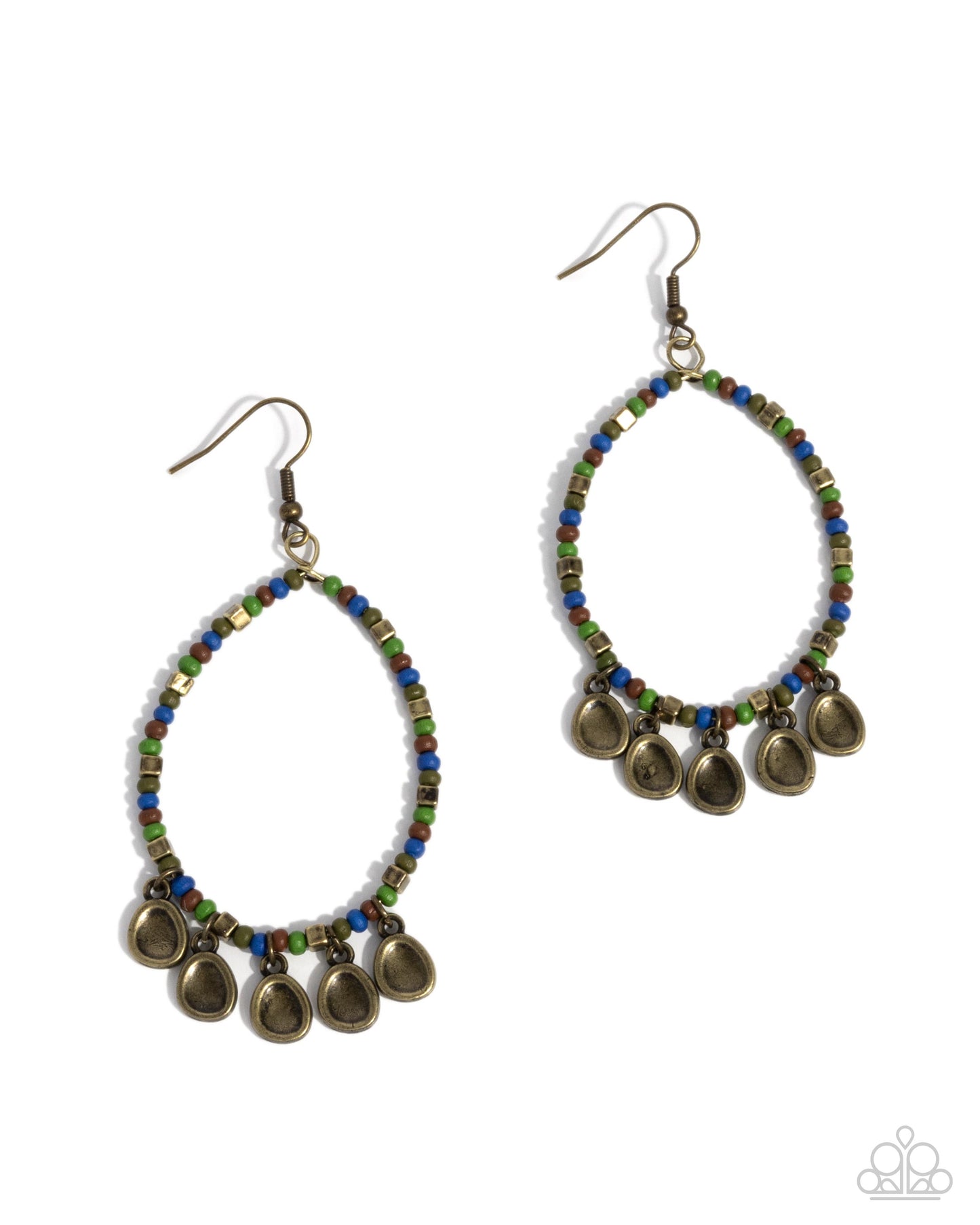 Teardrop Title - green - Paparazzi earrings