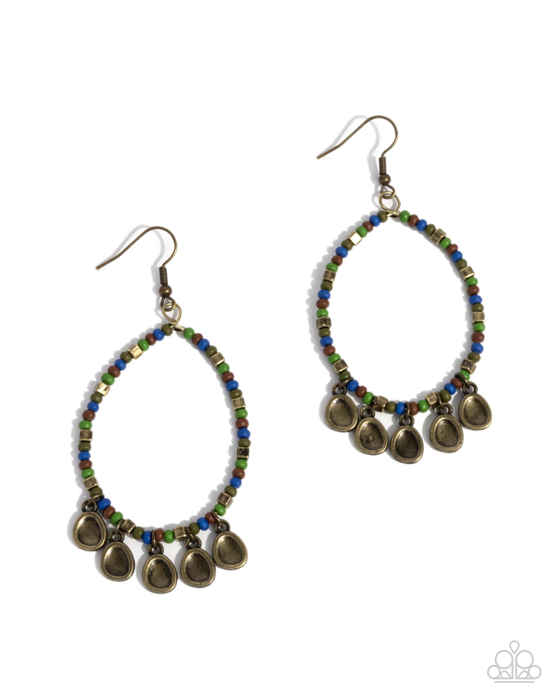 Teardrop Title - green - Paparazzi earrings