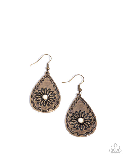 Teardrop Trade - brass - Paparazzi earrings