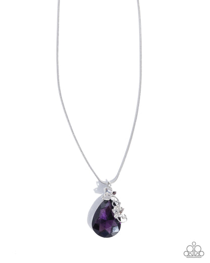 Teardrop Transformation - purple - Paparazzi necklace