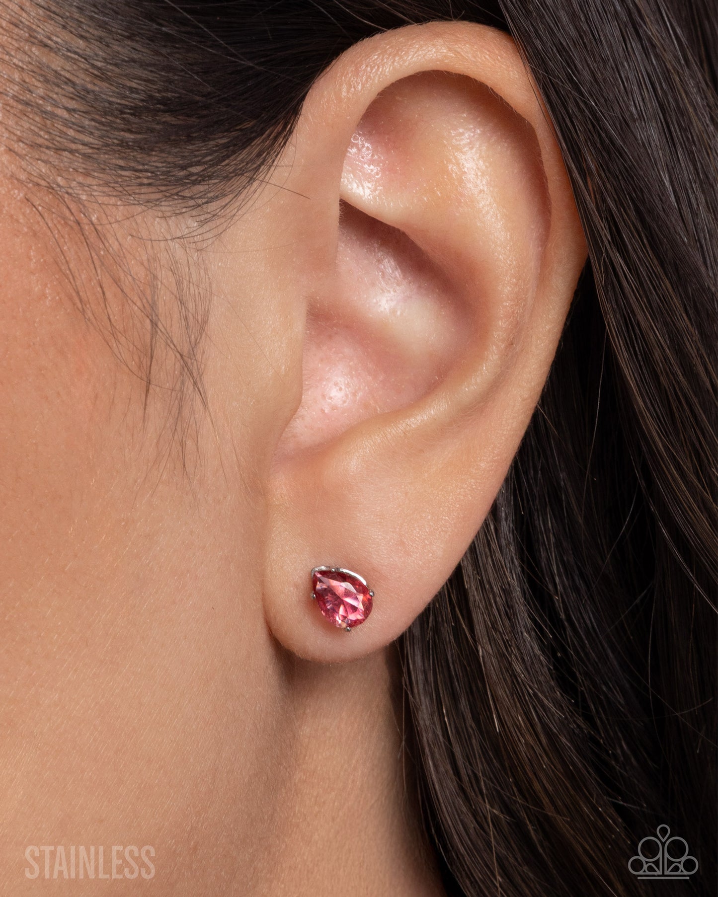 Teardrop Transit - pink - Paparazzi earrings