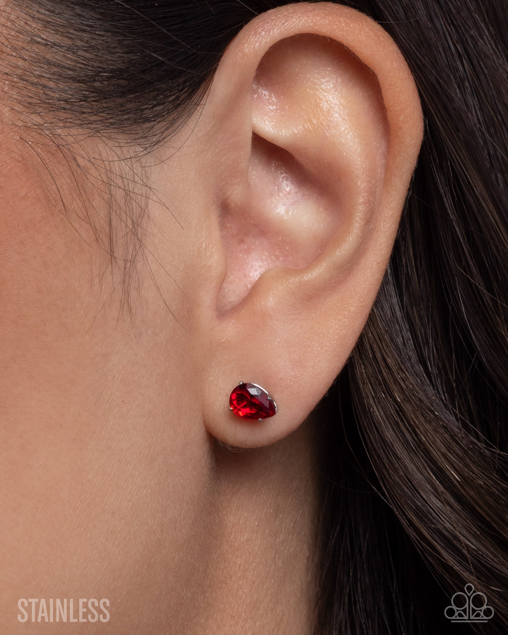 Teardrop Transit - red - Paparazzi earrings
