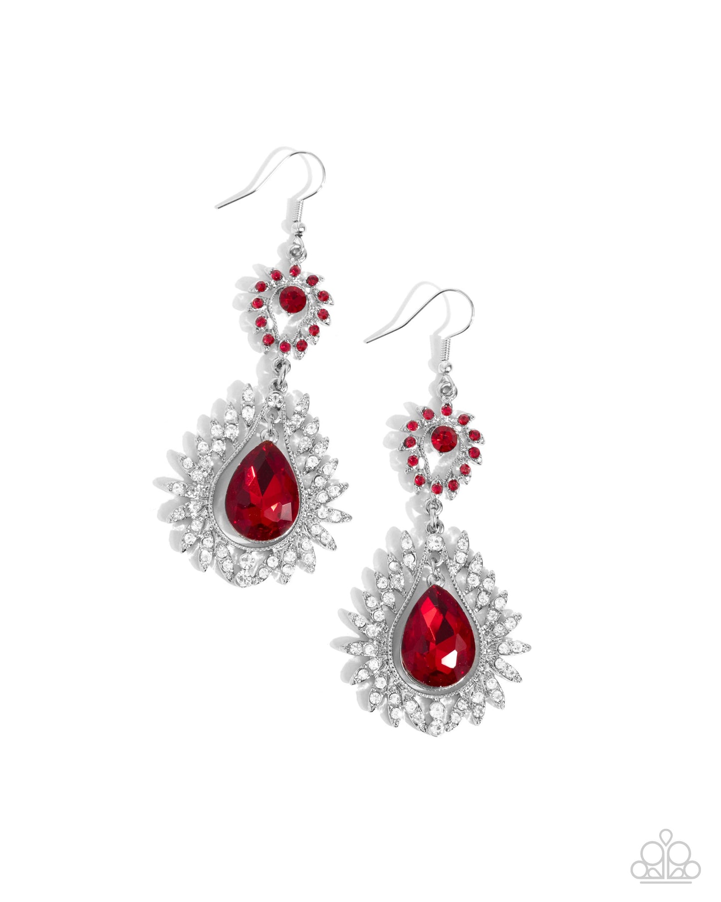 Teardrop Traveler - red - Paparazzi earrings