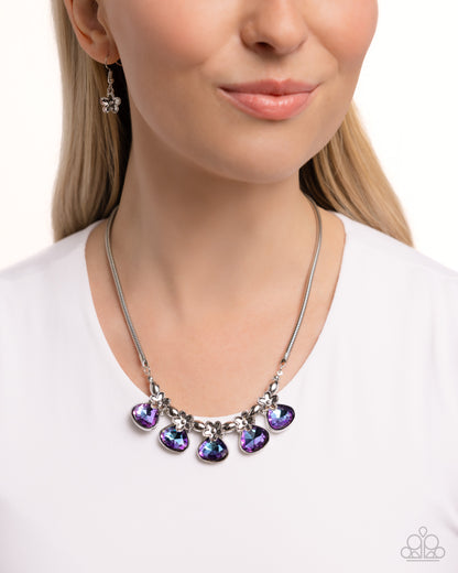 Teardrop Tribute - purple - Paparazzi necklace