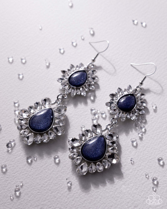 Teardrop Type - blue - Paparazzi earrings