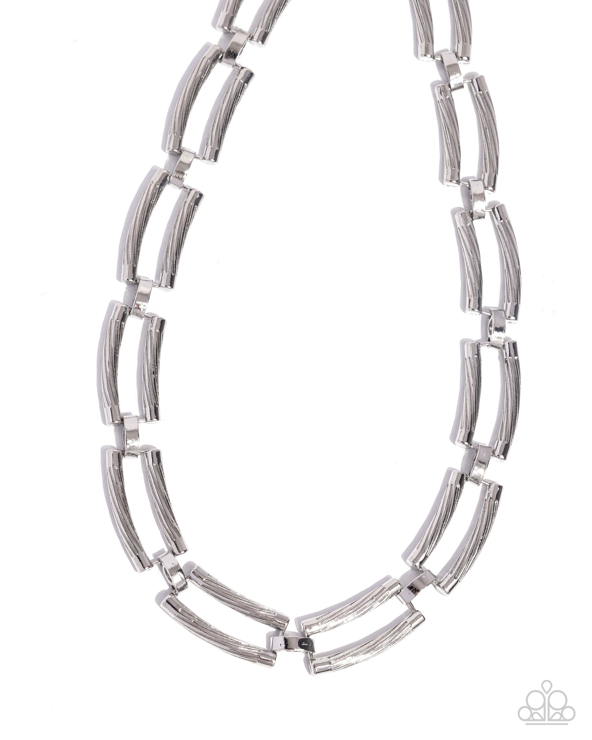 Technical Texture - silver - Paparazzi necklace