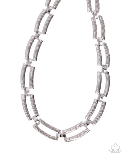 Technical Texture - silver - Paparazzi necklace