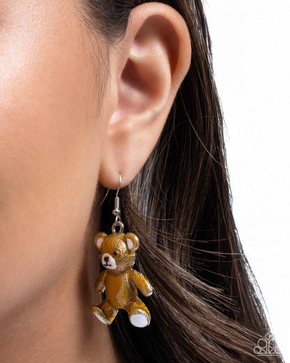 Teddy Trinket - brown - Paparazzi earrings