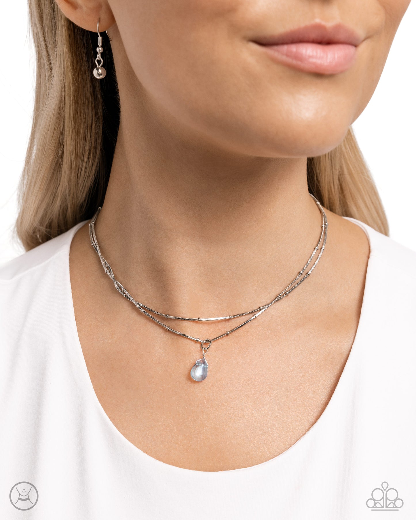 Teeming Teardrop - green - Paparazzi necklace