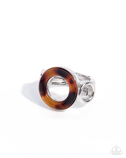 Telltale Tortoiseshell - brown - Paparazzi ring