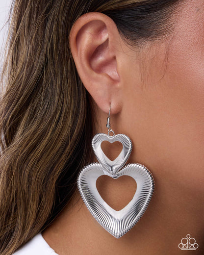 Telltale Treasure - silver - Paparazzi earrings