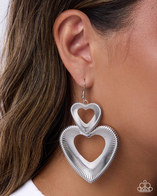 Telltale Treasure - silver - Paparazzi earrings