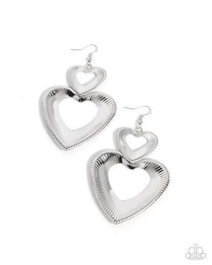Telltale Treasure - silver - Paparazzi earrings