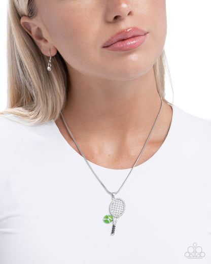 Tennis Champ - green - Paparazzi necklace