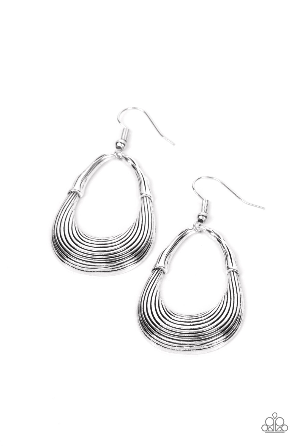Terra Timber - silver - Paparazzi earrings