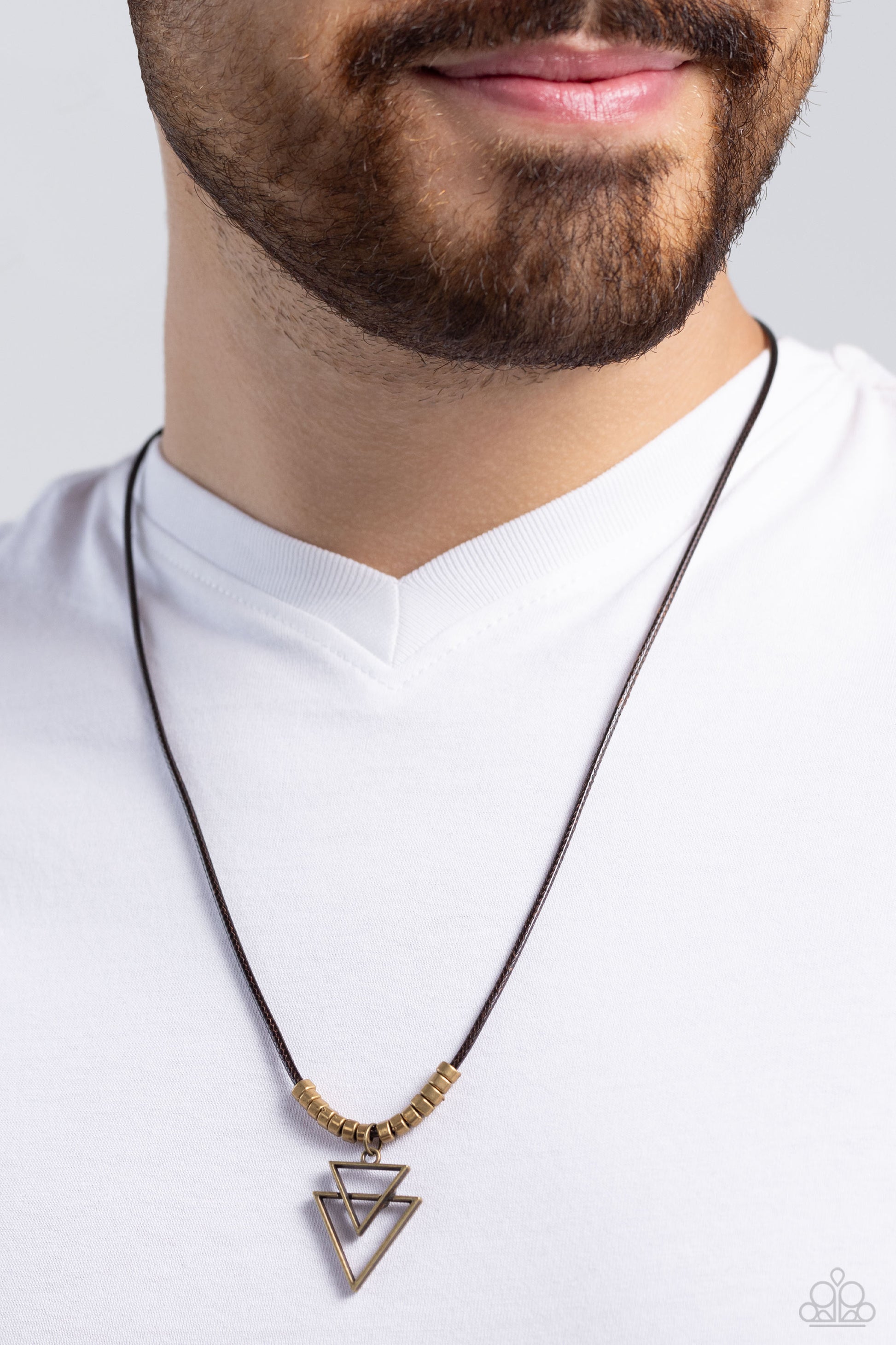 Terra Trifecta - brass - Paparazzi MENS necklace